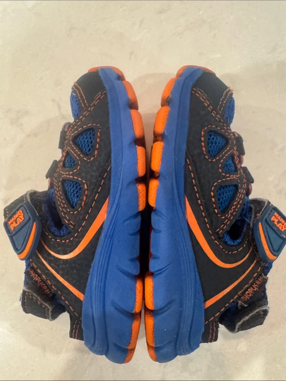Stride Rite Scout Blue and Orange Kids Play Sandals Size 5M